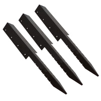 Garden Double Sleeper Corner Support Stake Spike Fastener Brown 670mm Long
