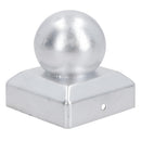 Round Metal Fence Post Caps 75mm or 100mm Protector Cover Brown or Silver