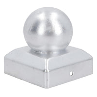 Round Metal Fence Post Caps 75mm or 100mm Protector Cover Brown or Silver