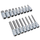 1/2" Drive Allen Hex Key Metric Sockets Shallow And Deep 5mm - 19mm 30pc