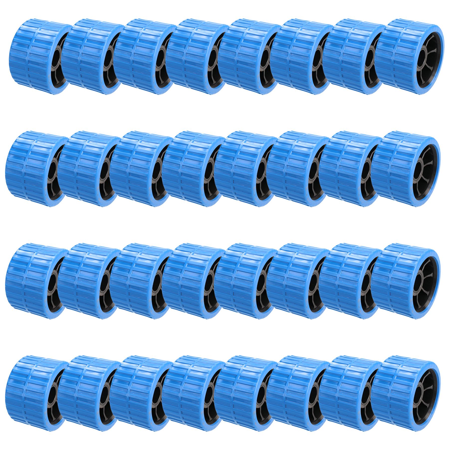 Rouleaux nervurés pour remorque de bateau / jet ski / canot pneumatique NON MARQUANTS Alésage 21 mm