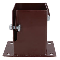 Flush Fit Fence Post Bolt Down Shoe Holder Support Clamp 75mm or 100mm