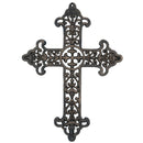 Metal Cross Sign Plaque Cast Iron Door Wall House Shed Church Victorian Gothic