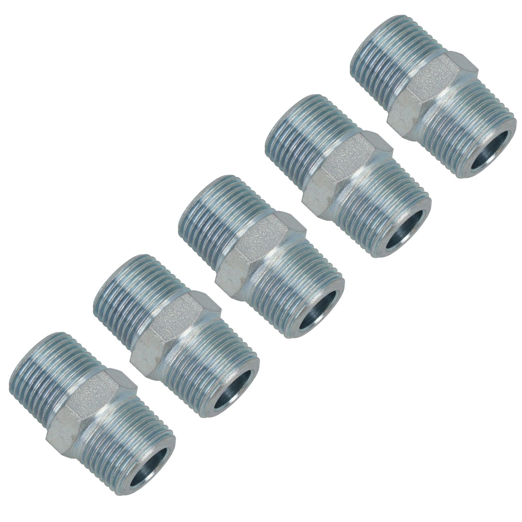 3/8" BSP Male to Male Air Line Hose Compressor Fitting Union 5 PACK FT048