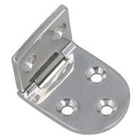 Polished Door Oval Hinge Stainless Steel 40mm x 75mm 316 Marine Cabin