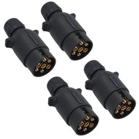 12N 7 Pin Plug Plastic Car Trailer Caravan Electrical Wiring Lights Connector