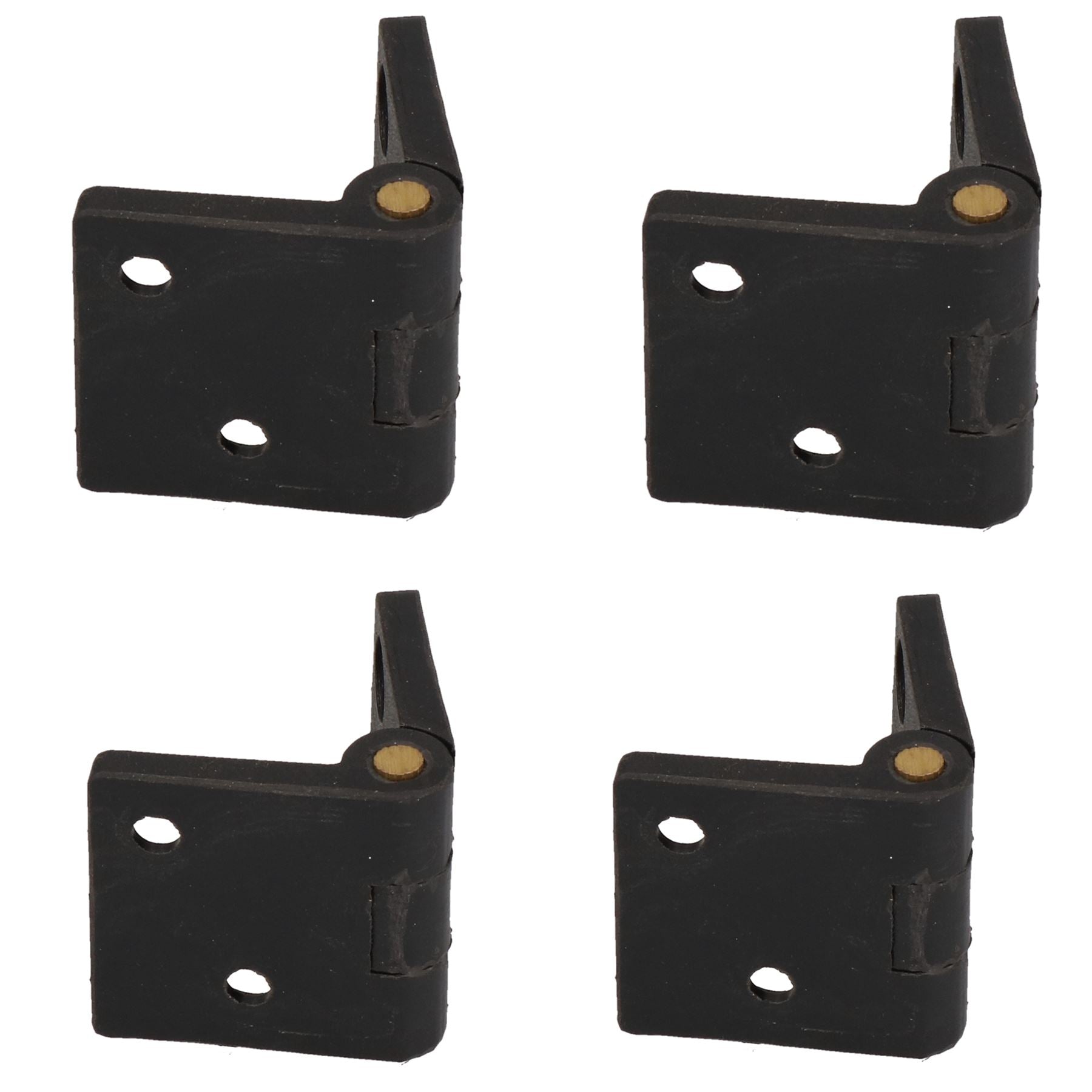 Black Reinforced Nylon Plastic Hinge 38x67mm Italian Made Industrial Quality