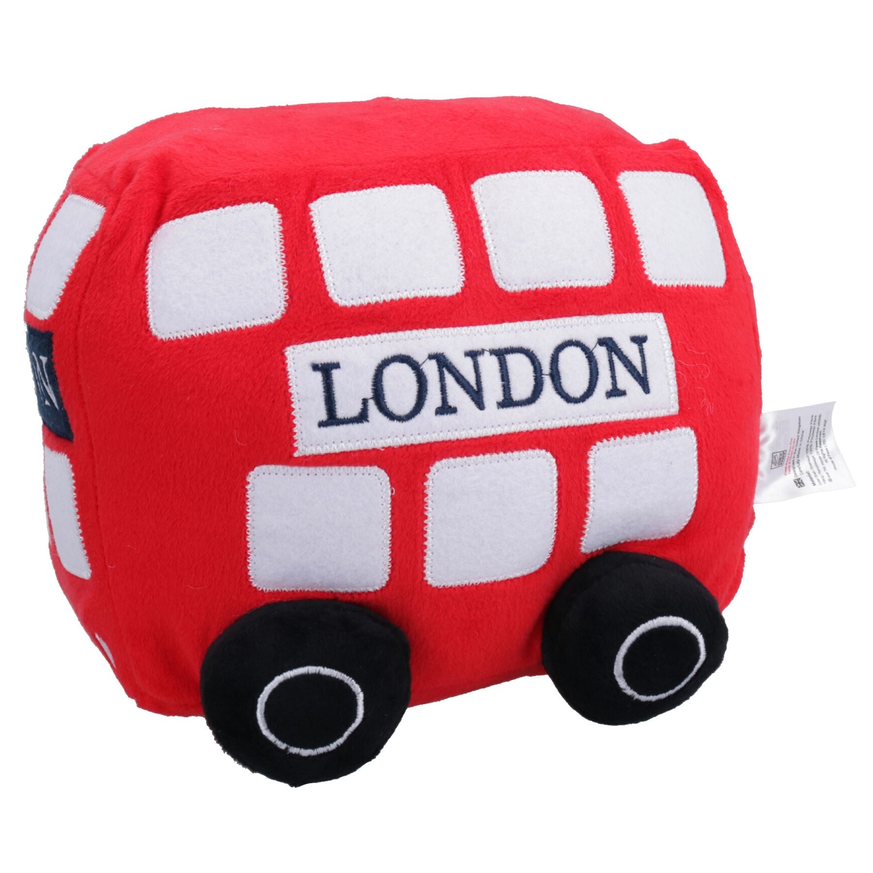 Plush London Bus Dog Toy Dog Puppy Play Toy With Squeak Gift 16x21cm