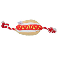 Dog Puppy Gift Hot Dog Food Themed Soft Plush Squeaky Toy Present