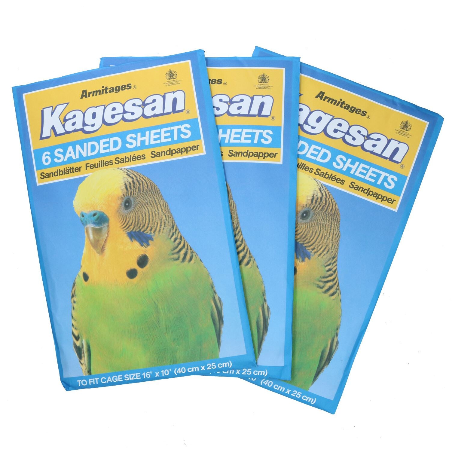 Sanded Sheets Sandpaper Cage Lining Budgies Caged Birds - 4 Sizes Available