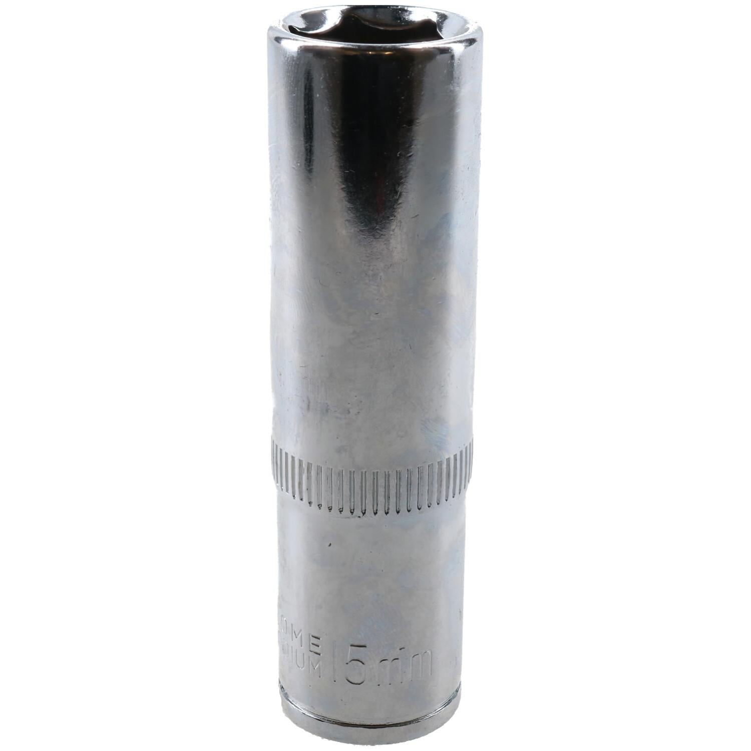 15mm Double Deep 78mm Socket 1/2" Drive Metric 6 Point Chrome Vanadium Steel