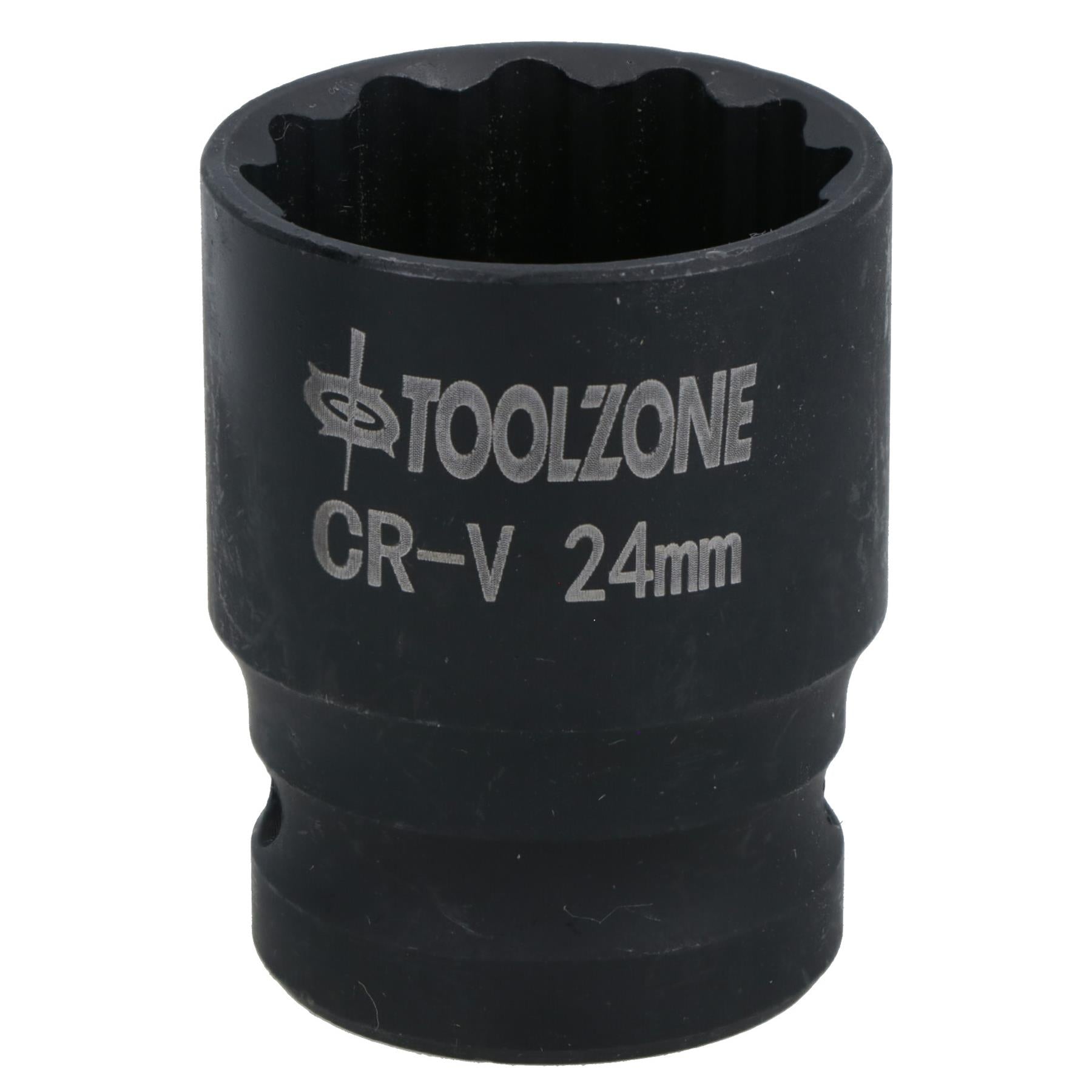 24mm 1/2in. Drive Shallow Metric Impact Impacted Socket 12 Sided Bi-hex