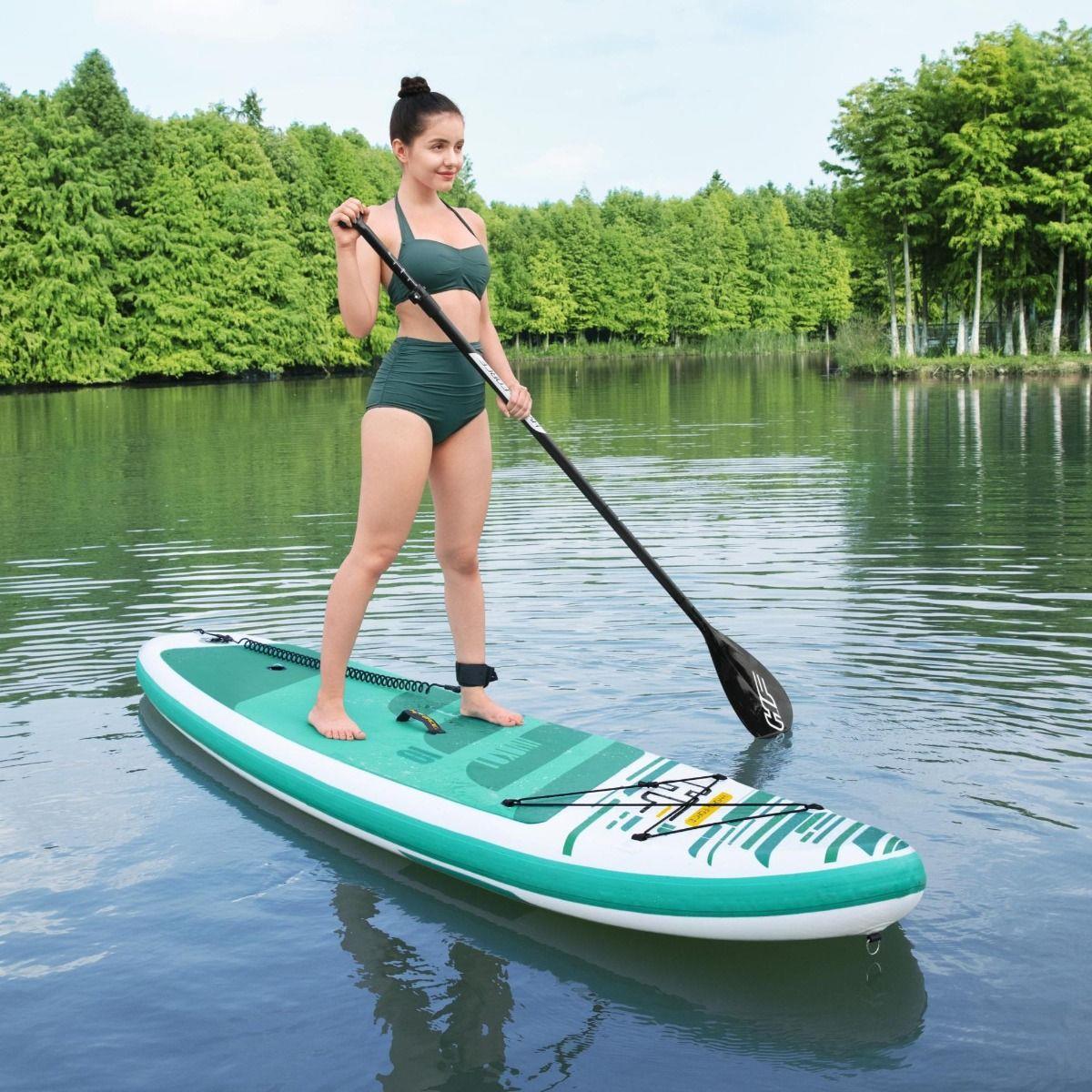 10ft Inflatable Stand Up Paddle Board 6" Hydro Force HuaKa'i SUP Set Pump Bag