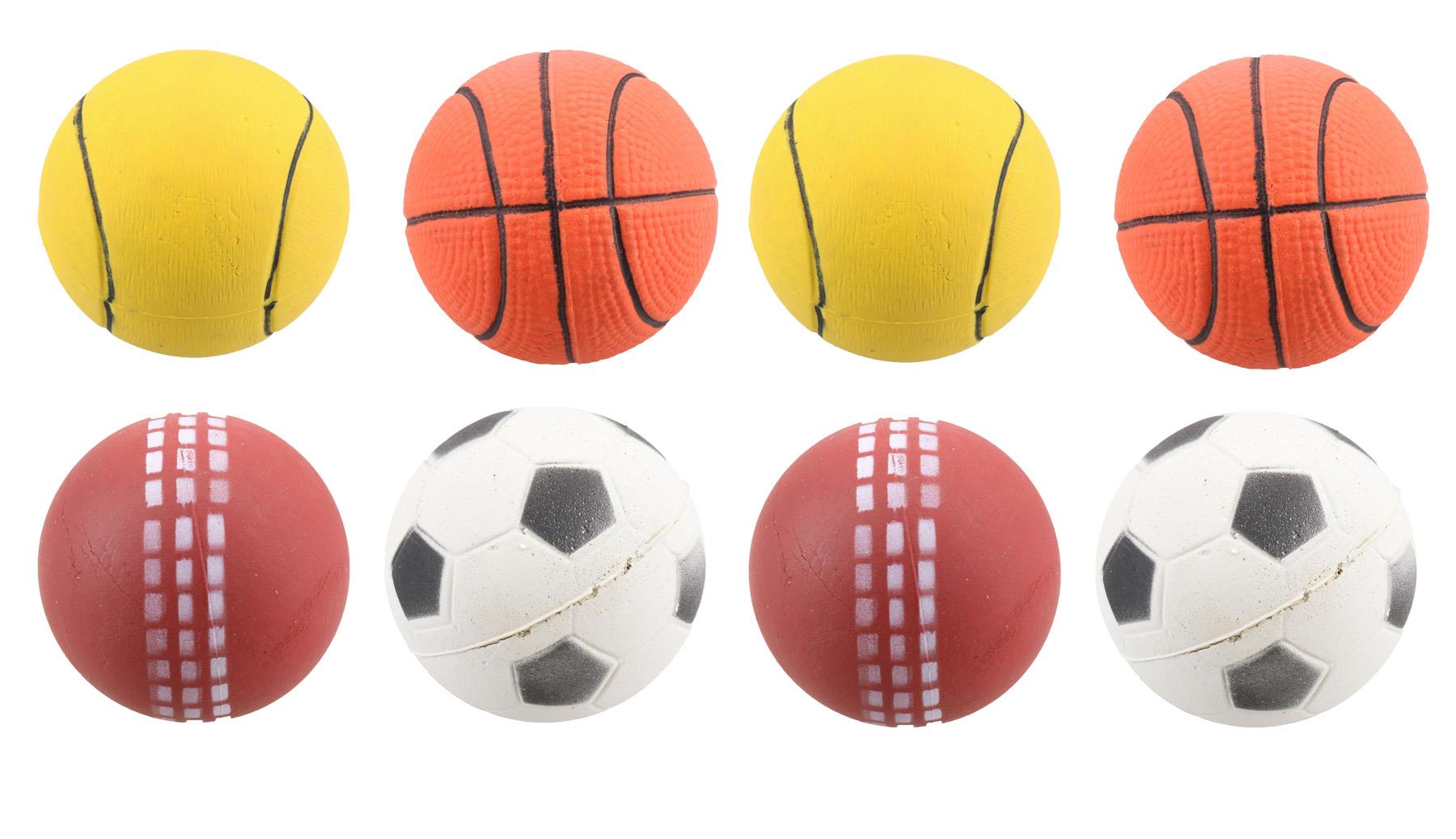 Dog Puppy Play Time Rubber Bouncy Small Sports Ball 6cm 8PK