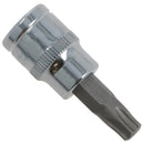 T45 Male Torx Bit Star Socket 3/8" Drive Standard Internal Chrome Vanadium Steel