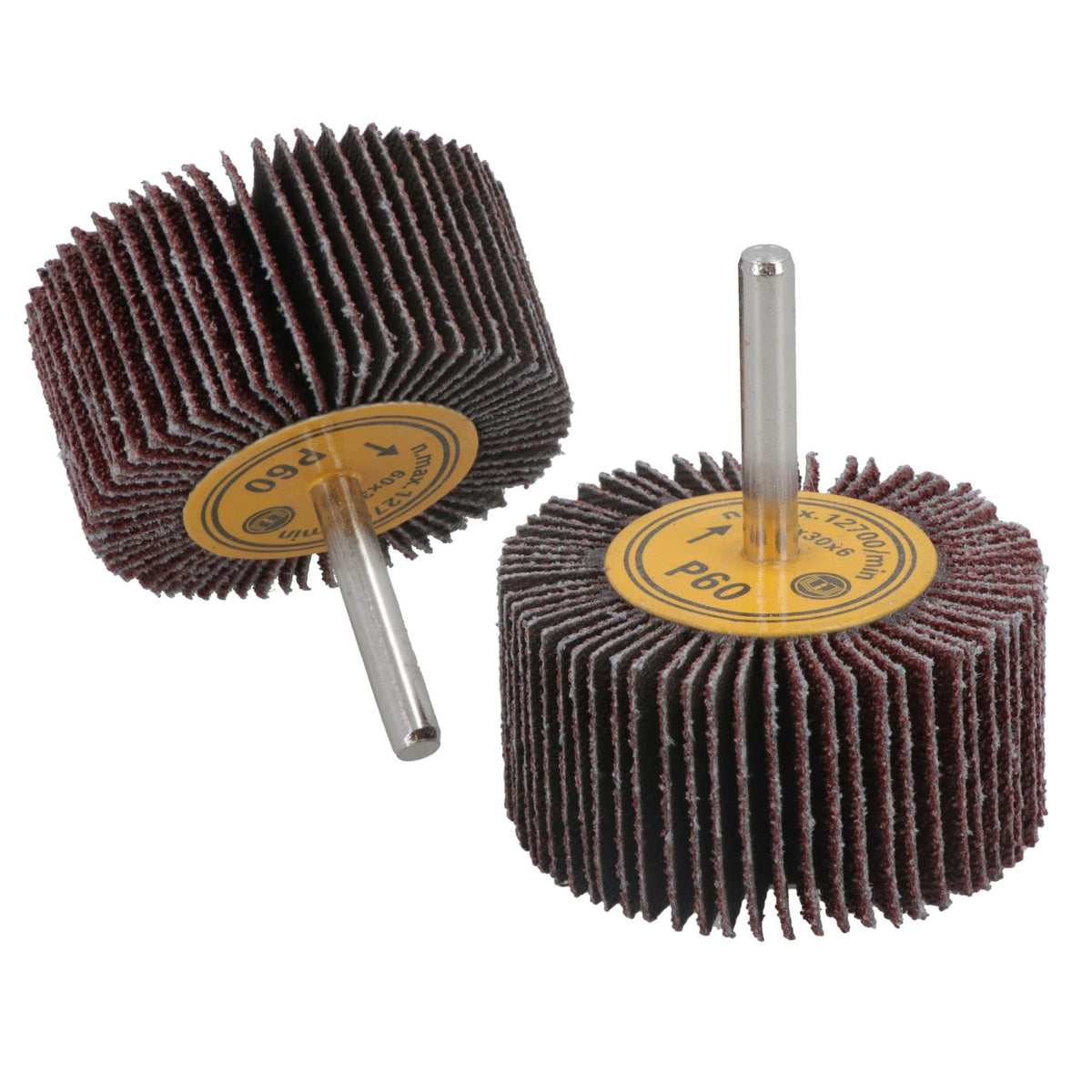 60mm 60 Grit Abrasive Flap Wheel Discs Sanding Rust Removal 6mm Shank