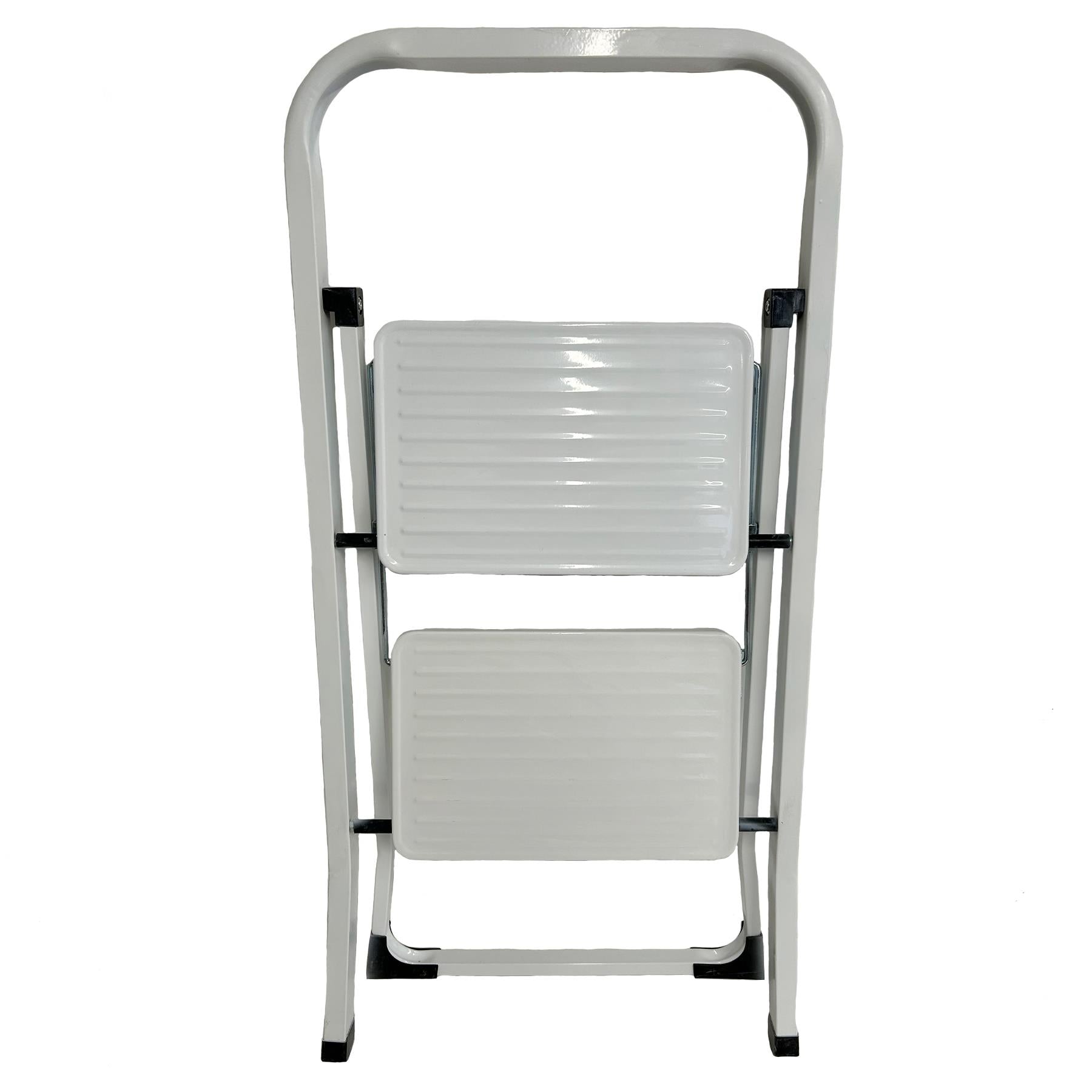 Foldable 2 Tread Step Ladder Non Slip Portable Stepladder Safety Steel Steps