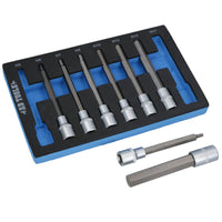 Douilles Allen hexagonales peu profondes et profondes de 1/2 po, tailles métriques 4 mm - 19 mm, 18 pièces