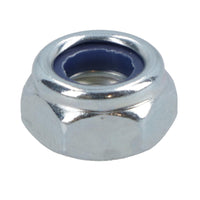 M6 x 1.0mm Nyloc Nut Fastener Hexagonal Metric Nuts Grade 8 Zinc Plated