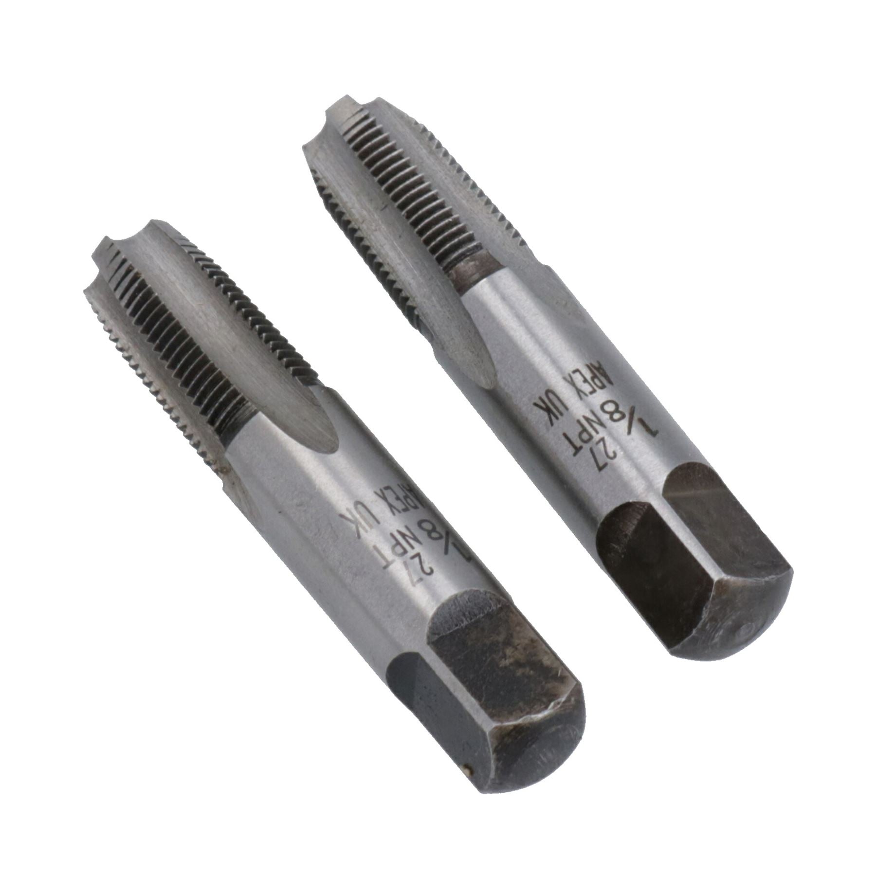 NPT Taper & Plug Tap Set Tungsten Steel Thread Cutter 1/8" - 1/4"