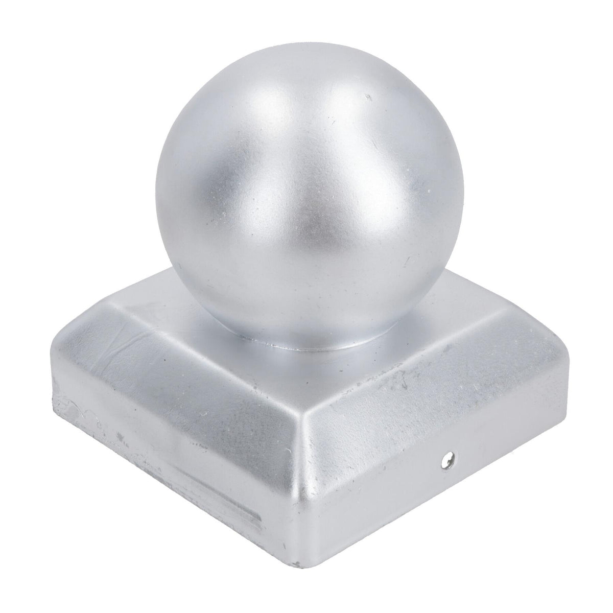 Metal Fence Post Caps Round / Ball 100mm x 100mm Protector Cover Silver