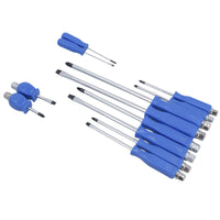 Jeu de 12 tournevis pour ingénieurs robustes à tête plate Pozi TE010