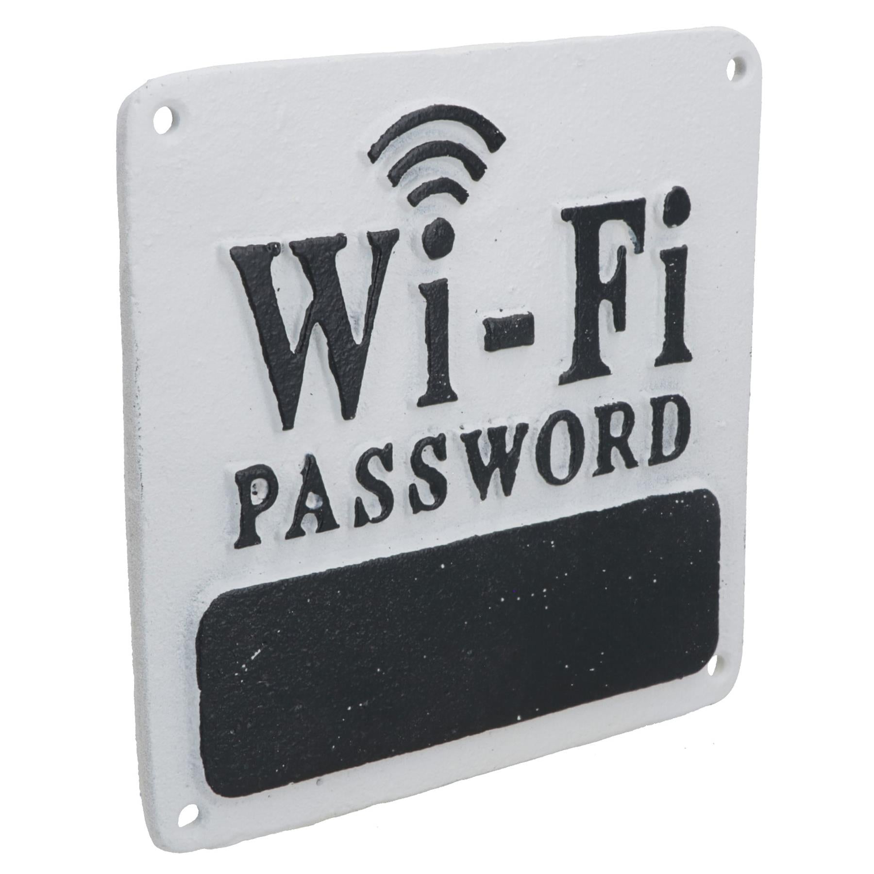Wi-Fi Password Cast Iron Sign Plaque Wall Door House Hotel Bar Cafe Shop Pub