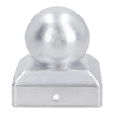 Round Metal Fence Post Caps 75mm or 100mm Protector Cover Brown or Silver