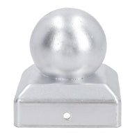 Round Metal Fence Post Caps 75mm or 100mm Protector Cover Brown or Silver