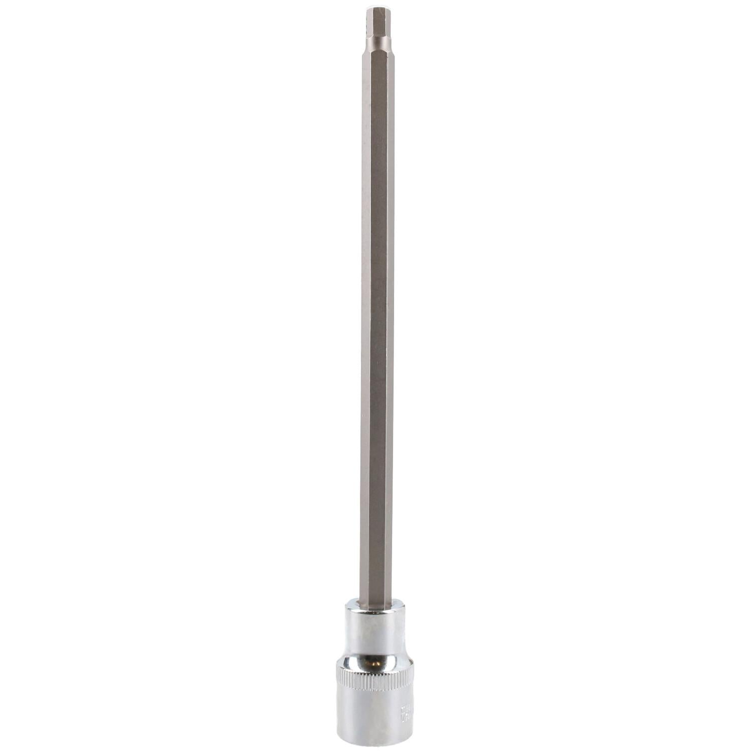 6mm Hex Allen Key Long Bit Internal Socket Metric 1/2" Drive 200mm Length Cr-V