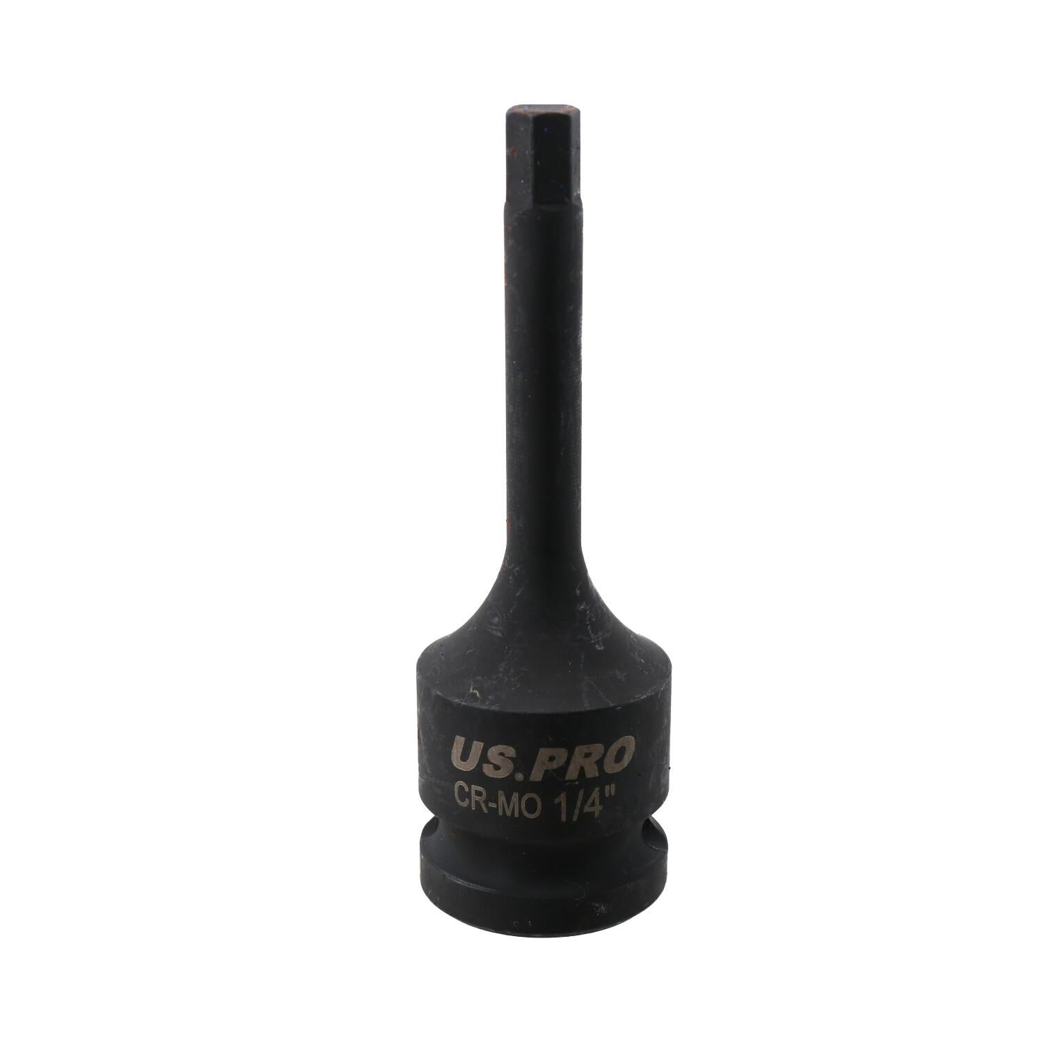 1/4" Deep Impact Hex Bit Socket 1/2" Drive 76mm Length Chrome Molybdenum Steel