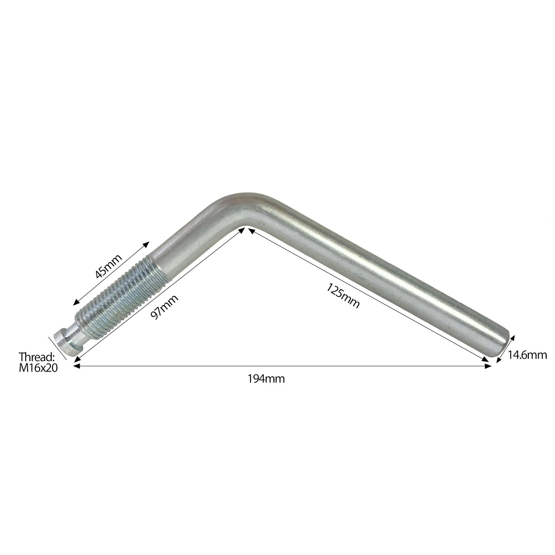 Standard Jockey Wheel Clamp Handle & Pad for Knott Couplings fits Ifor Williams