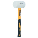 32oz White Rubber Mallet With Fibreglass Handle Hammer Non Marking Head