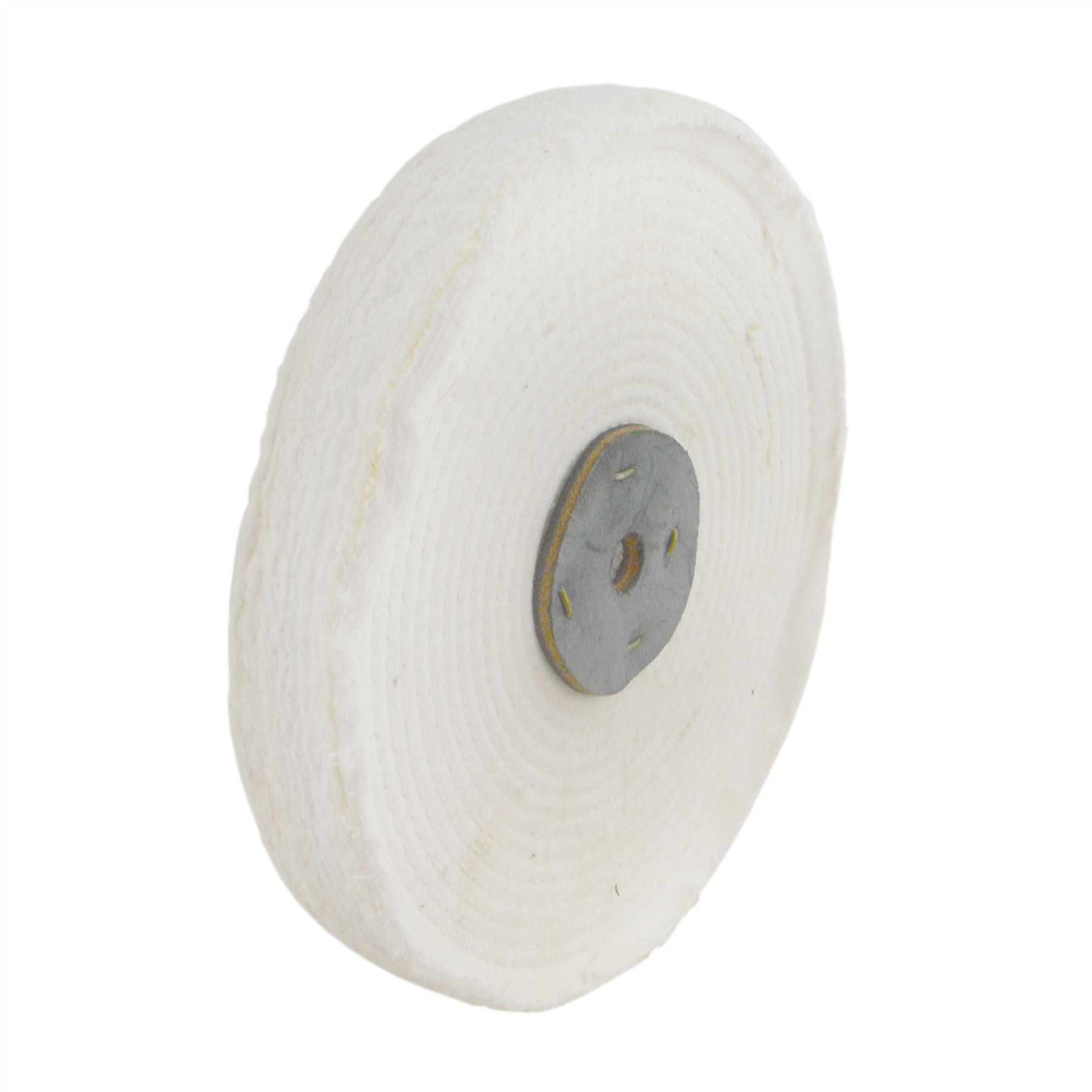 White Close Stitched Metal Polishing Buffing Mop 10" x 1" 2 section 2nd Stage