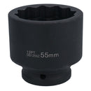 55 mm 3/4 Zoll Antrieb metrisch flach Schlag Naben Radmuttern Steckschlüssel 12-kant Bi-Sechskant