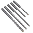 5pc SDS Plus Masonry Drills With Tungsten Carbide Tips 5 – 10mm Stone Concrete