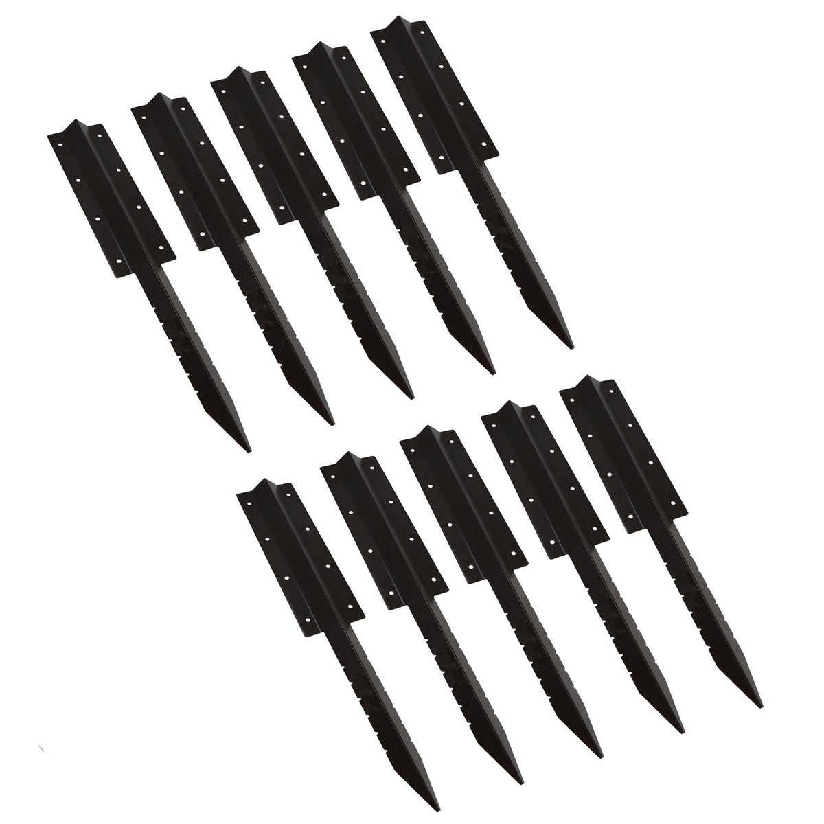 Garden Double Sleeper Straight Support Spike Stake Powder Coated 670mm