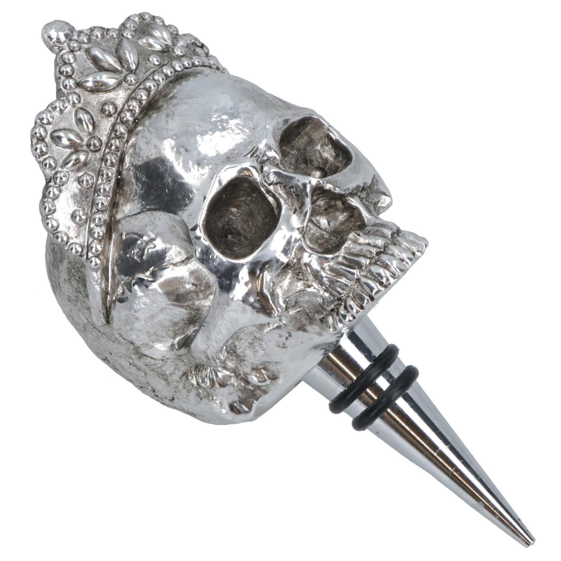 Skull Tiara Gothic Wine Bottle Stopper Topper Bung Cork Champagne Prosecco