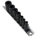 7pc Impacted Impact Female Torx Star E Sockets E6 - E16 1/4" + 3/8" Drive