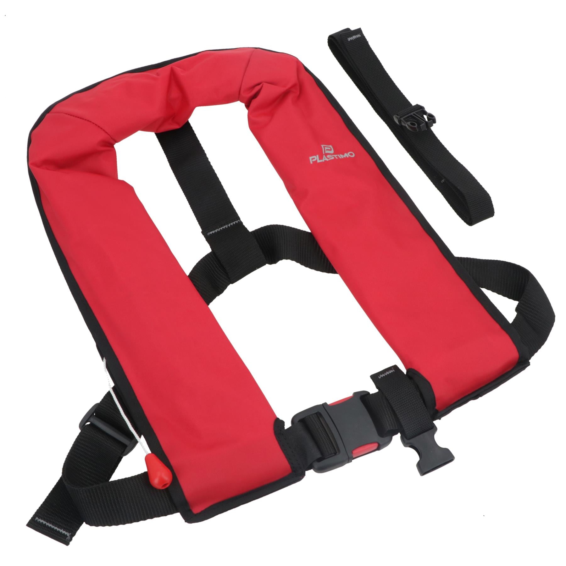 Automatic Gas Life Jacket Red 165N with Crotch Strap by Plastimo