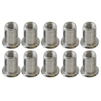 Lot de 10 écrous à riveter en aluminium de 8 mm, écrous à riveter, inserts filetés, écrous borgnes