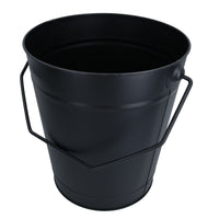 Coal Bucket & Lid Black Metal Ash Tidy Bin Coal Carrier Fire Log Burner Kindling