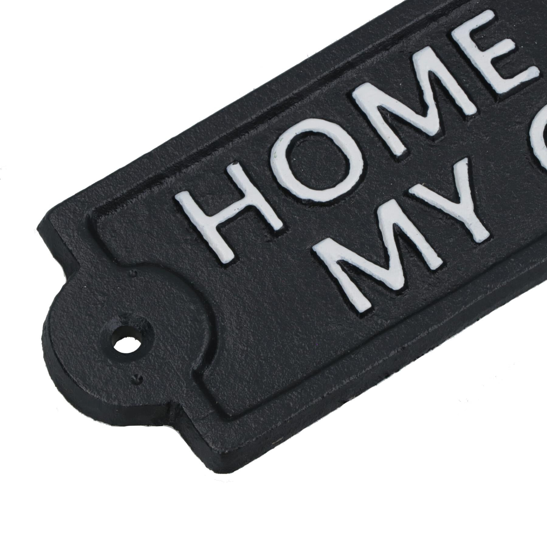 Home Is Where My Girls Are Cast Iron Sign Plaque Wall Door Fence Post House