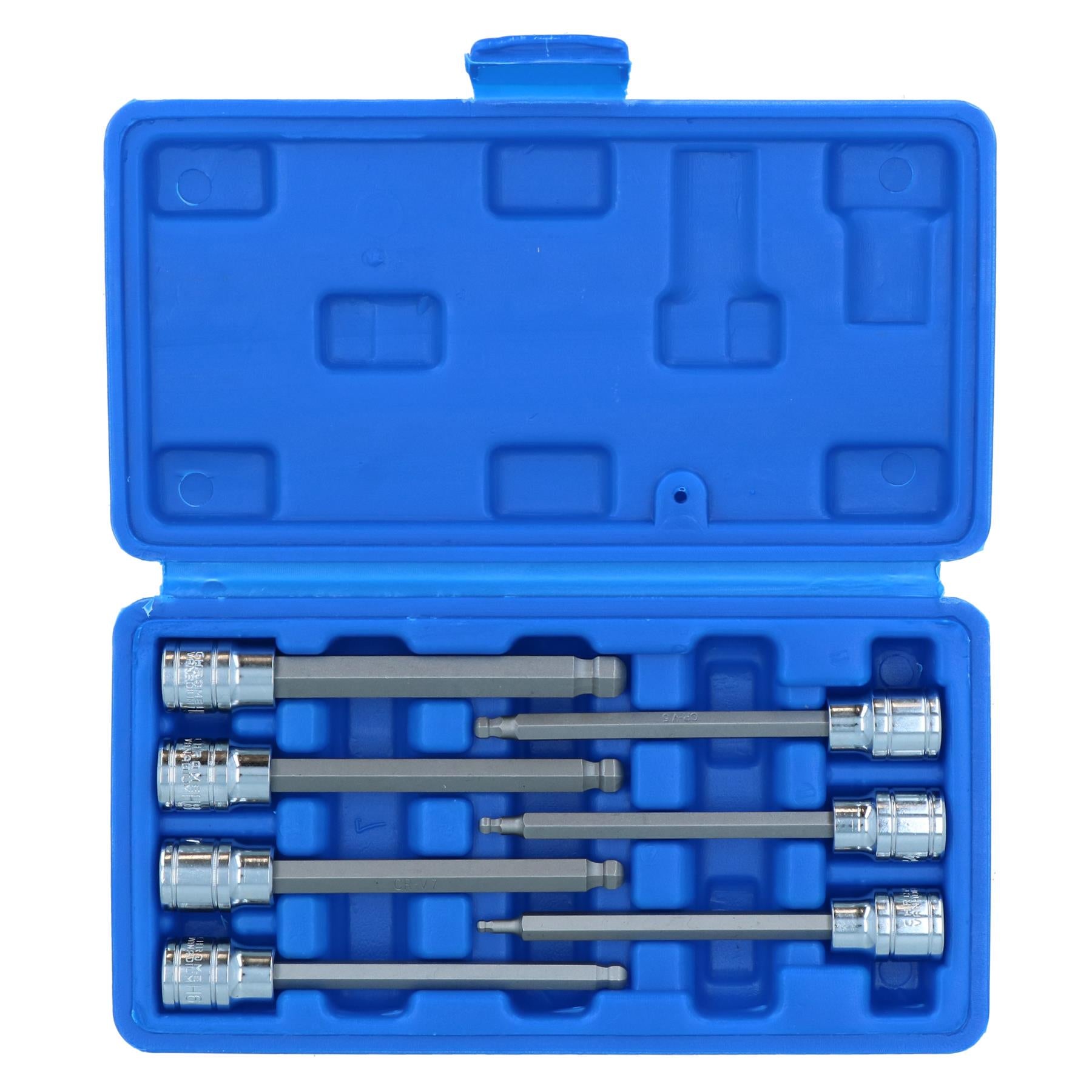 Long Ball Ended Hex Allen Key Socket Bit Set 3/8" Drive 3mm - 10mm AT641