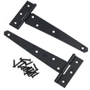 Heavy Duty T Tee Hinge For Sheds Gates Black Powder Coated Finish 4 – 18 Inch