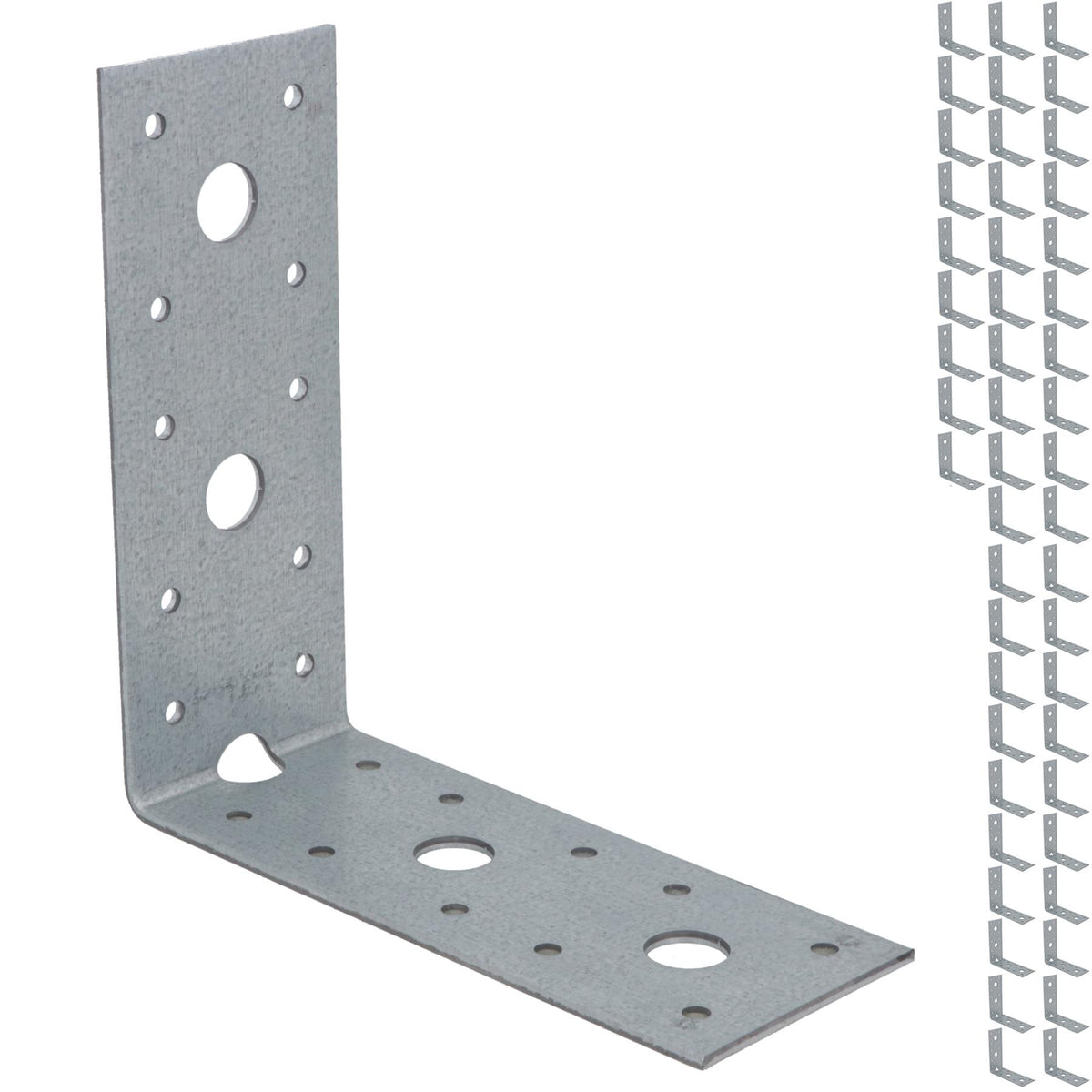 Timber Joist Angle Bracket Fastening Plate Galvanised Steel 125 x 125 x 50mm