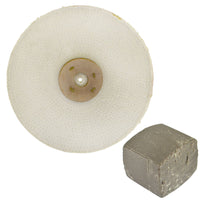 Grober Sisal-Poliermopp zum schnellen Schneiden, 10 x 0,5 Zoll, 1 Reihe, mit Compound, 250 g