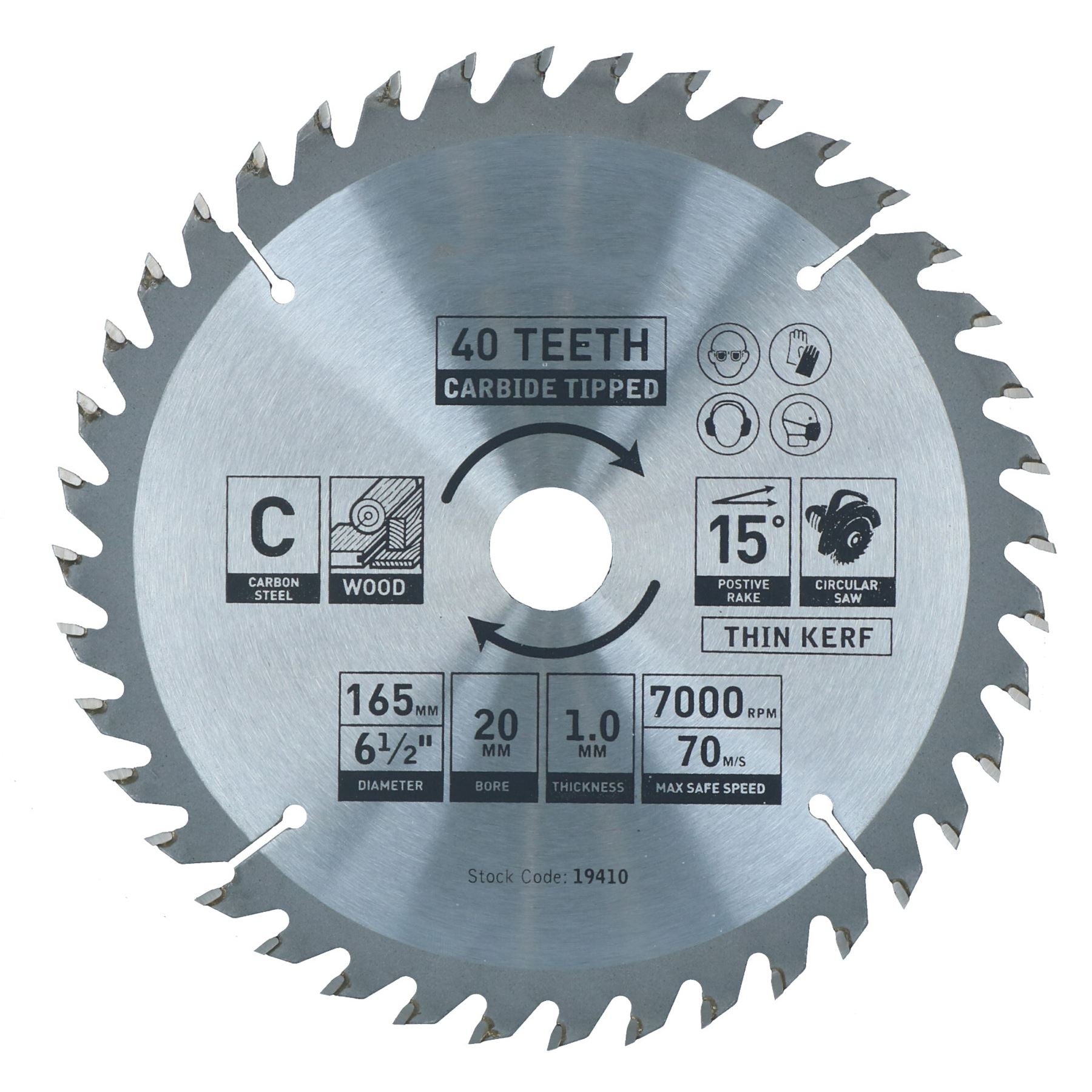 Circular Saw Blade 165mm x 16 / 20mm Mixed Teeth TCT Cutting Disc Wood 4pc