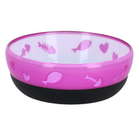 Small purple anti-slip purrfectly cat pet dish bowl gift Size:11cm/250ml capacity