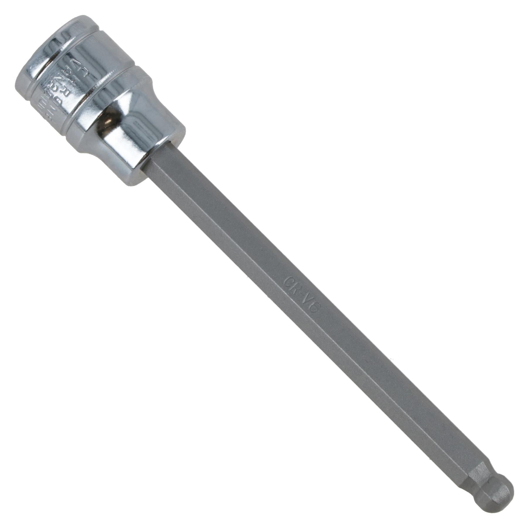 6mm 3/8" Drive Long Ball Ended Hex Allen Key Socket Bit 85mm Deep Reach CR-V